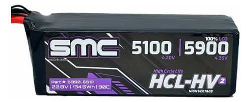 Bateria Lipo Smc Hv2 5100/5900mah 90c 6s