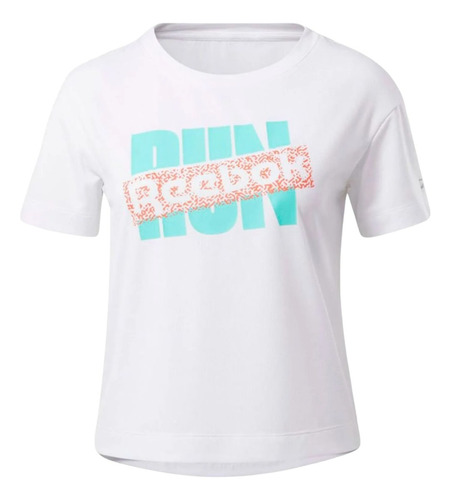 Playera Reebok Mujer Dama Entrenamiento Graphic Blanco