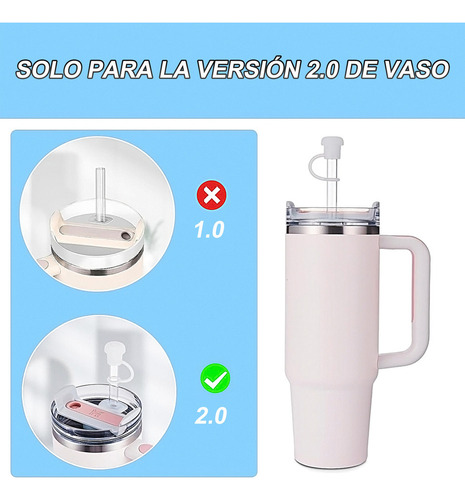 Set 12 Tapones Silicona Antiderrame Para Stanley Straw 2.0