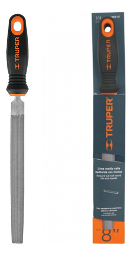 Lima Media Luna 8 P Mango Confort Grip, Truper