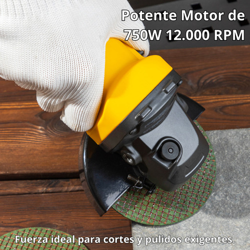 Esmeril Angular 750w 115mm 4 1/2 Profesional Deli