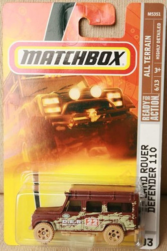 Matchbox '97 land Rover Defender 110 color Café Oxidado Con