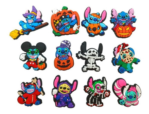 Pin Para Crocs Stitch Halloween Kit Com 12 Pins