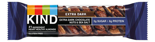 Barras De Nueces Kind, Nueces De Chocolate Extra Oscuro Y Sa