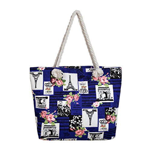 Paris Torre Eiffel Music Notes Floral Print Bolso De 9lbmm