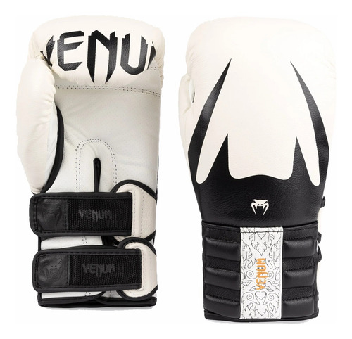 Guante Box En Piel Venum Reverso Boxing Gloves B Champs 14oz Snow White/black