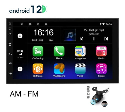 Radio Multimedia Android Pantalla 7 Gps Camara De Reversa