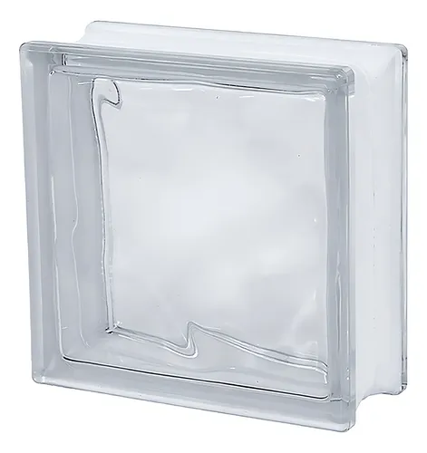 Kit de 6 ladrillos de vidrio 19 x 19 cm bloque incoloro Visual Comfort