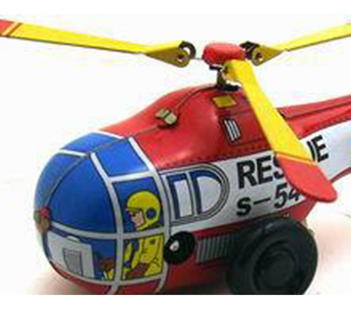 5 Pequeño Helicóptero De Hojalata, Juguete De Cuerda,