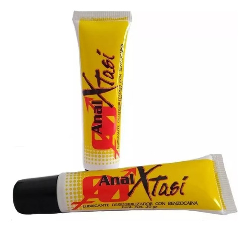 2 Lubricantes Anal Xtasi Sin Dolor Comestible Benzocaina Sabor Sin Sabor