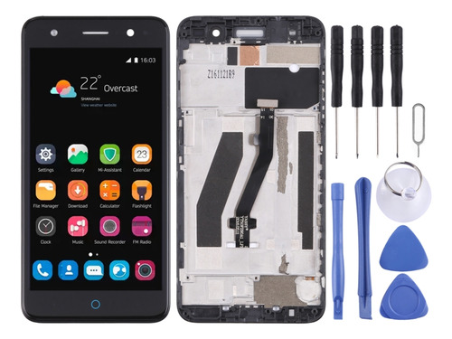 Pantalla Lcd Negra Con Marco Para Zte Blade V6 Plus