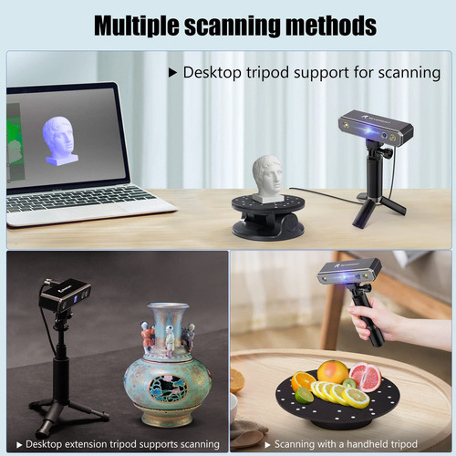 Revopoint Mini Escáner 3d De Alta Precisión, 0,02 Mm, Precisión De 10 Fps, Velocidad De Escaneo Para Modelo