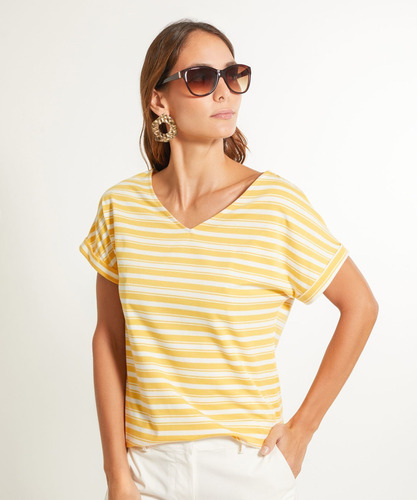 Camiseta Mujer Patprimo Amarillo Poliéster M/c 30093053-158