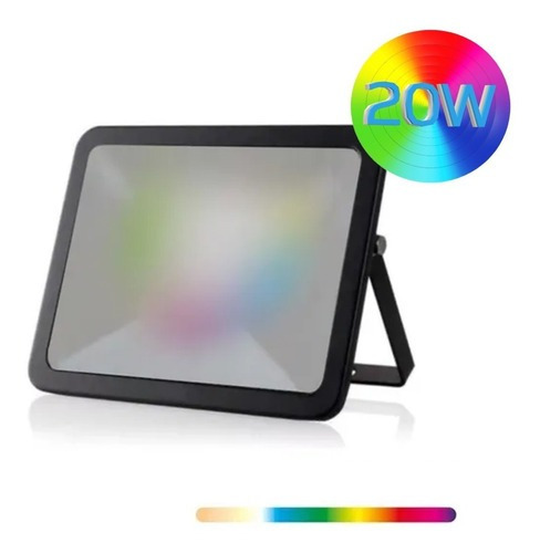 Reflector Led 20w iMac Smart Multiled Rgb Bluetooh App Color de la carcasa Negro