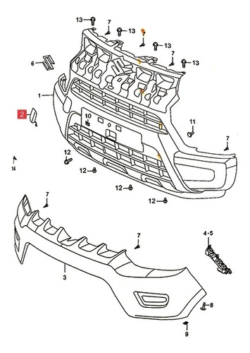 Moldura Tapa Gancho Paragolpe Delt.  Suzuki S-presso 2020-