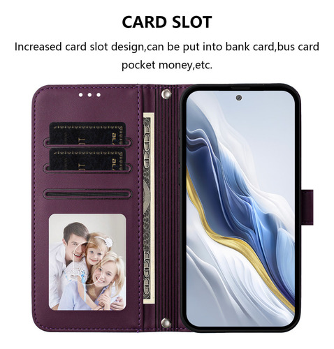 Funda De Teléfono Con Tapa Tipo Cartera Para Zte Nubia Music 2 Series, Color Violeta