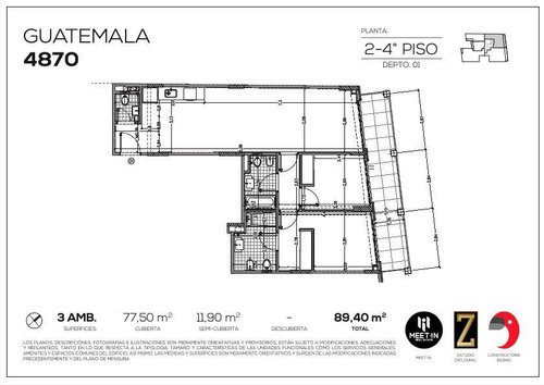 Imagen 8 de 11 de Mova Soho - Excelente 3 Ambientes Al Frente Con Suite Y Toilette
