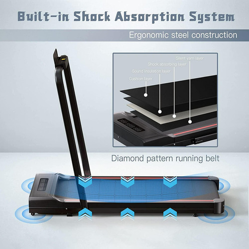 Sperax Treadmill-walking Pad-under Desk Treadmill-3 In 1 Red/black