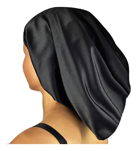 Gorro De Noche De Seda De Morera 100% Para El Pelo Largo