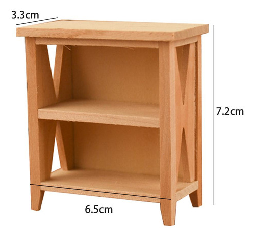 4 X 1/12 Casa De Muñecas De Madera Estante De