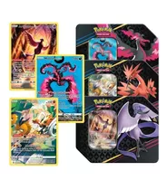 Kit 3 Latas Pokémon Realeza Absoluta Aves Lendárias de Galar