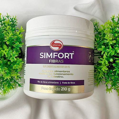 Kit 2x: Simfort Fibras Probiótico Com Fibras Vitafor 210g Sem Sabor