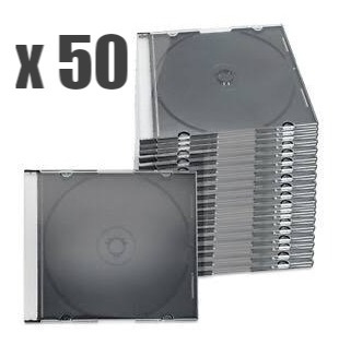 Estuche Acrílico Cd/dvd X 50u, Modelo Slim Espesor 5.2 Mm