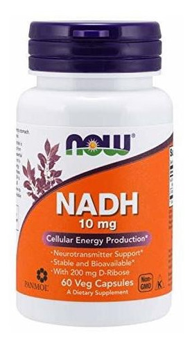 Ahora Alimentos Nadh Con Ribosa, 10 Mg, 60 Vcaps