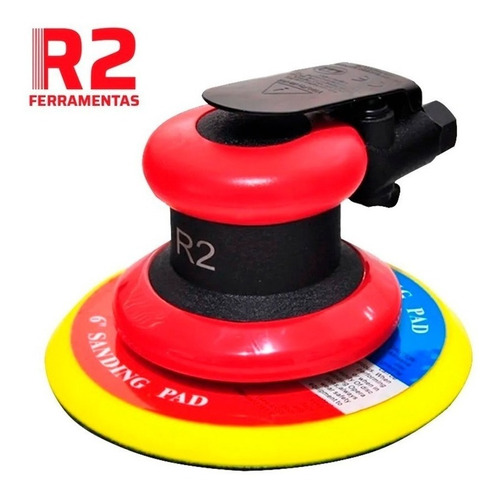 Lixadeira Pneumática Roto Orbital 12000 Rpm 6 S/ Aspiração Cor Vermelho 110V