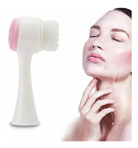 Cepillo Facial Limpiador De Silicona Doble Cara 