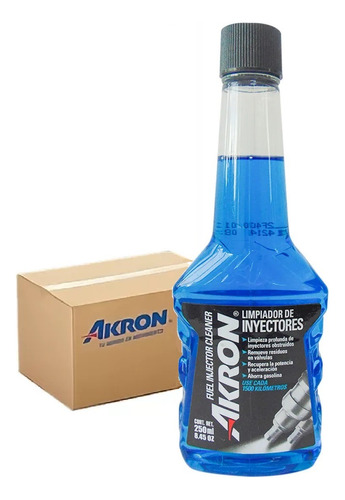 Aditivo Limpiador De Inyectores Akron De 250ml Caja 24 Pz