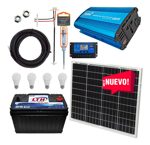 Kit Solar 400 Watts, Batería Lth, Completo Listo Para Usar.