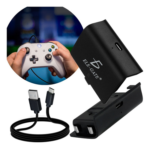 Kit Carga Y Juega Para Control Xbox One Cable Y Batería Tapa