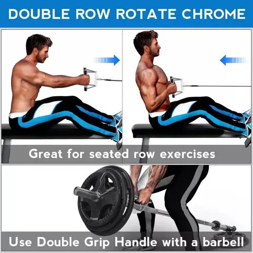 Maneral Agarradera Jaladera Doble D Polea Gym Con Protector
