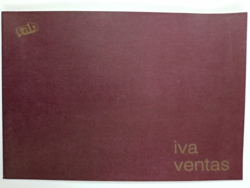 Libro Iva Ventas Rab 2291 Tapa Flexible 24 Folios Bordo