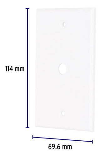 Placa De Abs Pasacable, Standard, Blanco, Volteck, Foset 497
