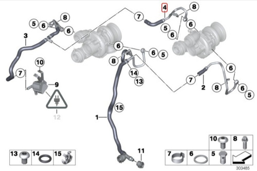 Manguera Turbo Bmw X5 X6 V8 750i 750li 550i 650i Junta Sello