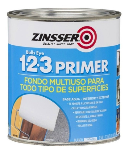 Pintura Fijador Sellador Bulls Eye 1 2 3 Zinsser 1 Lt Sibaco