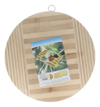 Comprar Tabla Redonda Madera | Pizza | Parrilla Con Gancho De Metal