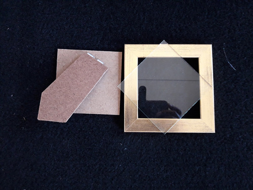 Kit 10 Porta Retrato 10x10 Com Vidro Cor Preto