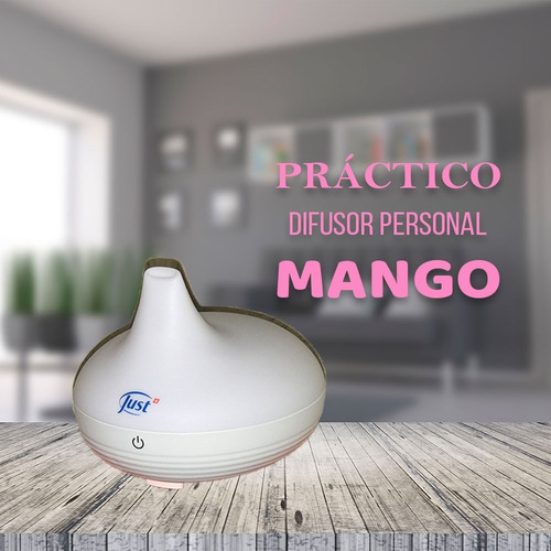 Imagen 5 de 5 de Difusor Swiss Just Aromaterapia Ionizador Mango Con Luces