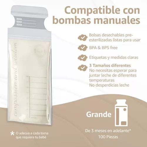 Accesorios para lactancia materna, Bolsa de almacenamiento de leche de  silicona Bolsa de pie a prueba de fugas de jugo Bolsa de almacenamiento de  leche materna de silicona Innovación moderna