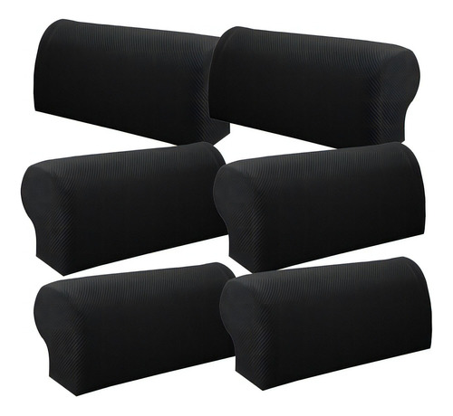 3 pares de fundas elásticas para reposabrazos para sofá, funda