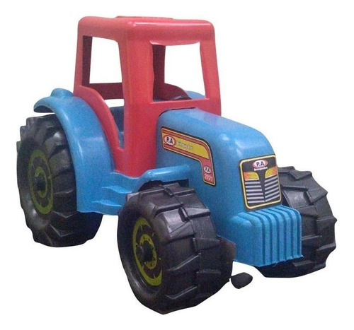Trator Traçado Brinquedo Infantil Colorido Carrinho 18cm