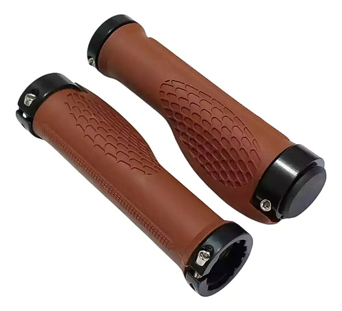 Par Manopla Punho Retro Marrom 130mm Com 2 Travas Alumínio
