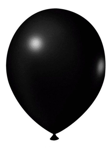 Balão Profissional Liso Balões Joy 5pol 12cm 50und Cor Preto