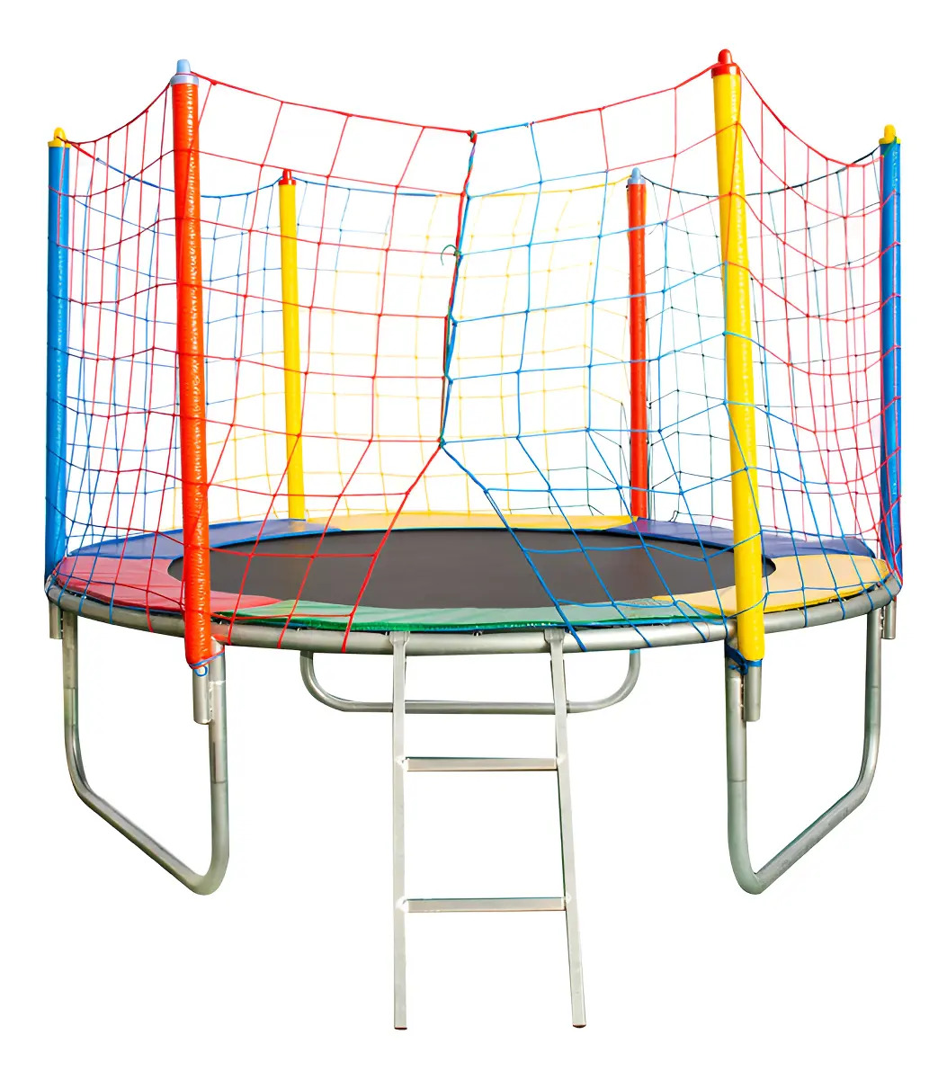 Cama Elástica 2m Planet Kids Com Rede e Escada