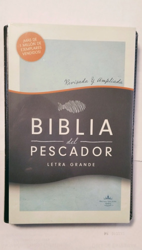 Biblia Del Pescador Letra Grande Tapa Blanda Color Azul Oscu