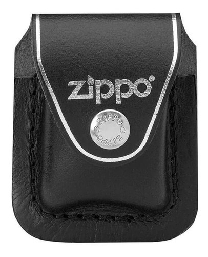 Funda Zippo Piel Negra Con Clip Para Encendedor