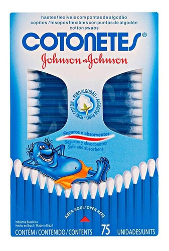 Imagem 3 de 3 de Hastes Flexíveis Cotonetes Johnsons Com 75 Unidades